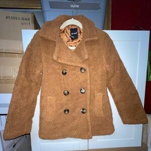Me Jane Tan Teddy Bear Pea Coat. (10/12)
